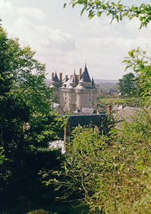 View of the restored chateau from the north west, built for Jean Bourre, minister to Louis XI of France in c.1465 by French School