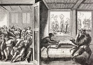 Violence of the French Huguenots against the Catholics in the south of France by French School