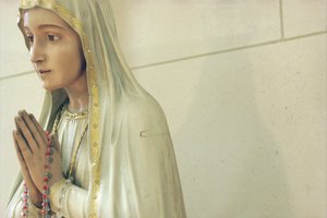 Virgin (painted wood)