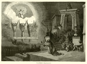 Vision of Ezekiel by French School