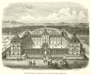 View of the Chateau of Richelieu in Poitou, Built by Lemercier (engraving) by French School