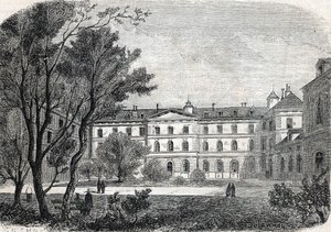 View of the Hospital of La Pietie in Paris by French School