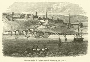 View of the city of Quebec, capital of Canada, in 1720 by French School