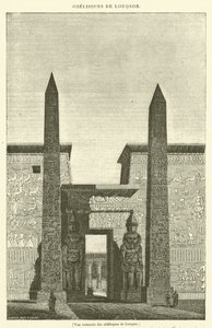 Restored view of the obelisks of Luxor by French School