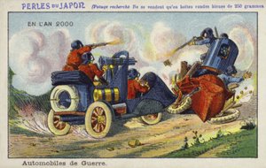 War automobiles in the year 2000 by French School
