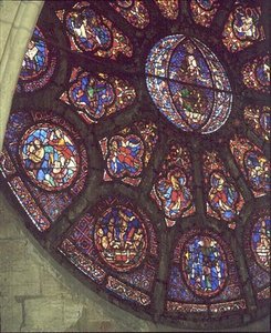 West Rose Window, detail of the Last Judgement, c.1225 by French School