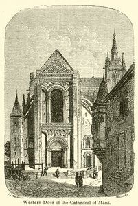 Western Door of the Cathedral of Mans by French School