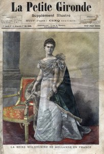 Wilhelmine of Orange-Nassau (1880-1962), Queen of the Netherlands from 1890 to 1948, daughter of William III, she abdicated in favor of her daughter Juliana. Cover of 