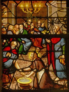 Window Charnier-7 depicting Christ washes His disciples