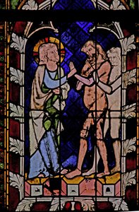 Window N-chapA depicting Christ at the Harrowing of Hell by French School