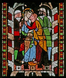 Window N-chapB depicting the Betrayal by Judas