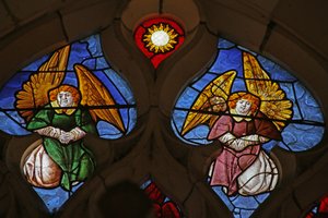 Window depicting Angels by French School