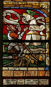 Window depicting Gideon and the Golden Fleece by French School
