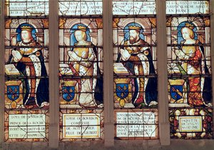 Window Depicting Louis de Bourbon, Louise de Bourbon, Louis II de Bourbon and Jacquette de Longwy