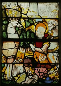 Window depicting Saint Eustache (as Placidus) meeting the Stag
