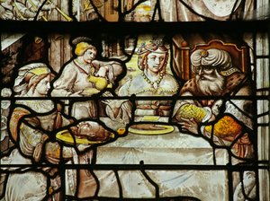Window depicting Salome presenting Herod with the Head of Saint John the Baptist