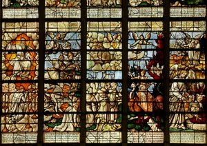 Window depicting Scenes from the Book of Revelation by French School