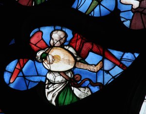 Window depicting a Musical Angel