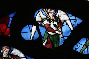 Window depicting a Musical Angel