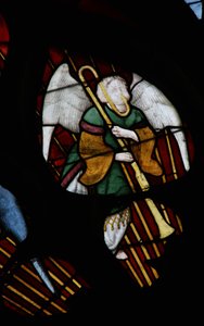 Window depicting a Musical Angel