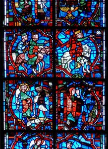 Window Depicting Scenes from the Childhood of Christ, Including the Magi Following the Star, the Annunciation to the Shepherds and the Visitation by French School