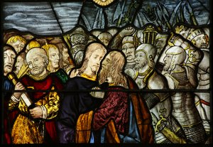 Window depicting the Betrayal in Gethsemane by French School
