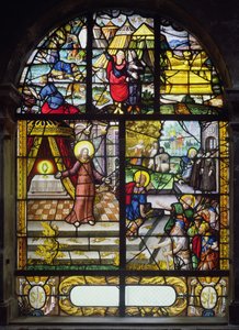 Window depicting the Gathering of the Manna, 1612-22 by French School