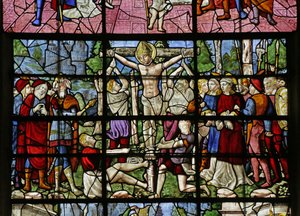 Window depicting the Torture of Saint Denis by French School