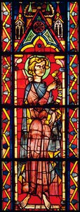 Window depicting the prophet Obadiah by French School
