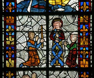 Window depicting Saint Radegonde: A cure at the saint