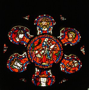 Window n3 depicting St George by French School