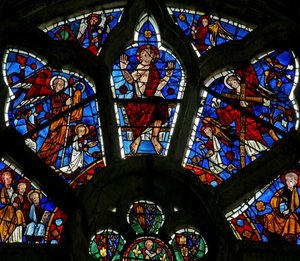 Window depicting scenes from the Last Judgement by French School