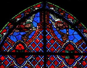 Window depicting angels
