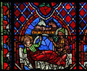 Window depicting the Nativity by French School