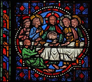 Window depicting the Last Supper