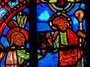 Window w0 depicting a Resurrection scene: Noli Me Tangere