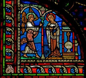 Window w0 depicting the Annunciation by French School