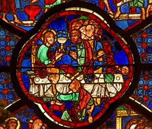 Window depicting the Last Supper