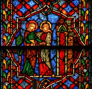 Window 0 depicting the Visitation by French School
