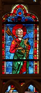 Window depicting St Peter by French School