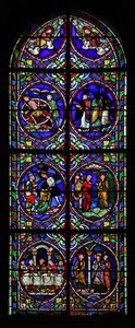 Window w.102 depicting scenes from the life of St Pantaleon