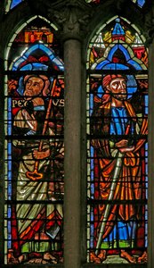 Window w106 depicting St Peter and St Paul