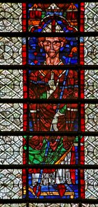 Window w109 depicting an Archbishop by French School