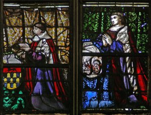 Window depicting donors