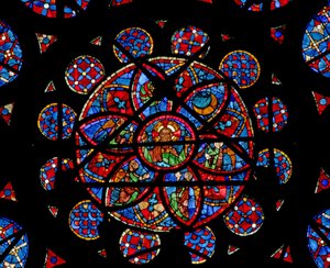 Window w115 depicting God the Creator by French School
