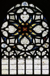 Window, the north rose window (rose window - internal) by French School