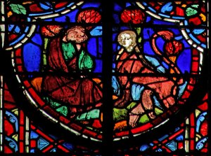 Jeremiah Sees a Jackal with Female Head Feeding Its Young by French School