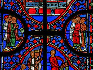 Window w11 depicting bystanders at St Andrew