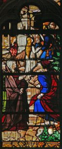 Window depicting a scene from the Life of the Virgin Mary: the Presentation in the Temple by French School