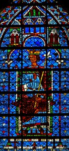 Window w122 depicting a king by French School